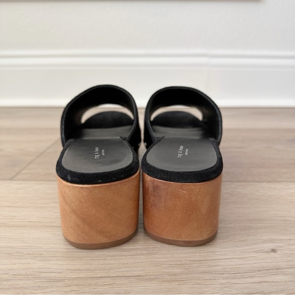 NEW Rag & Bone Mara Studded Clog Slides in Black Suede sz 39 - Picture 7 of 10